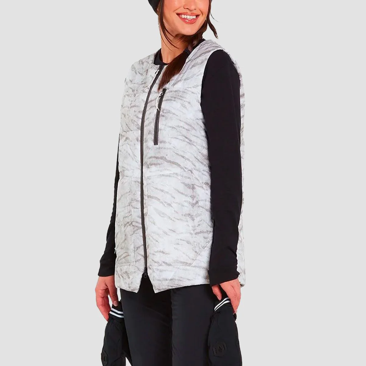 Volcom Vault 4-In-1 Snow Jacket White Tiger - Womens - Image 4