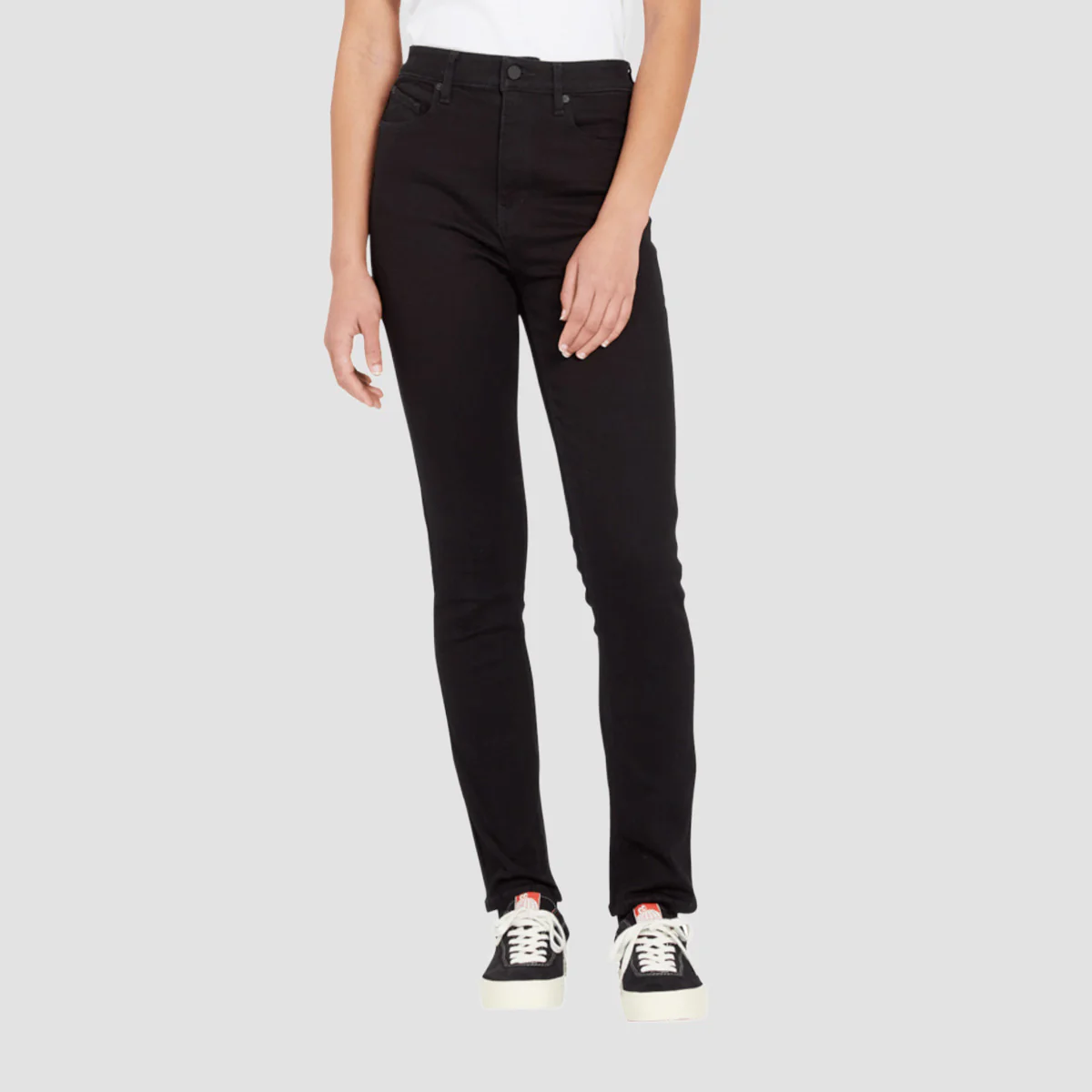 Volcom Vitabilly Slim Fit Jeans Vintage Black - Womens