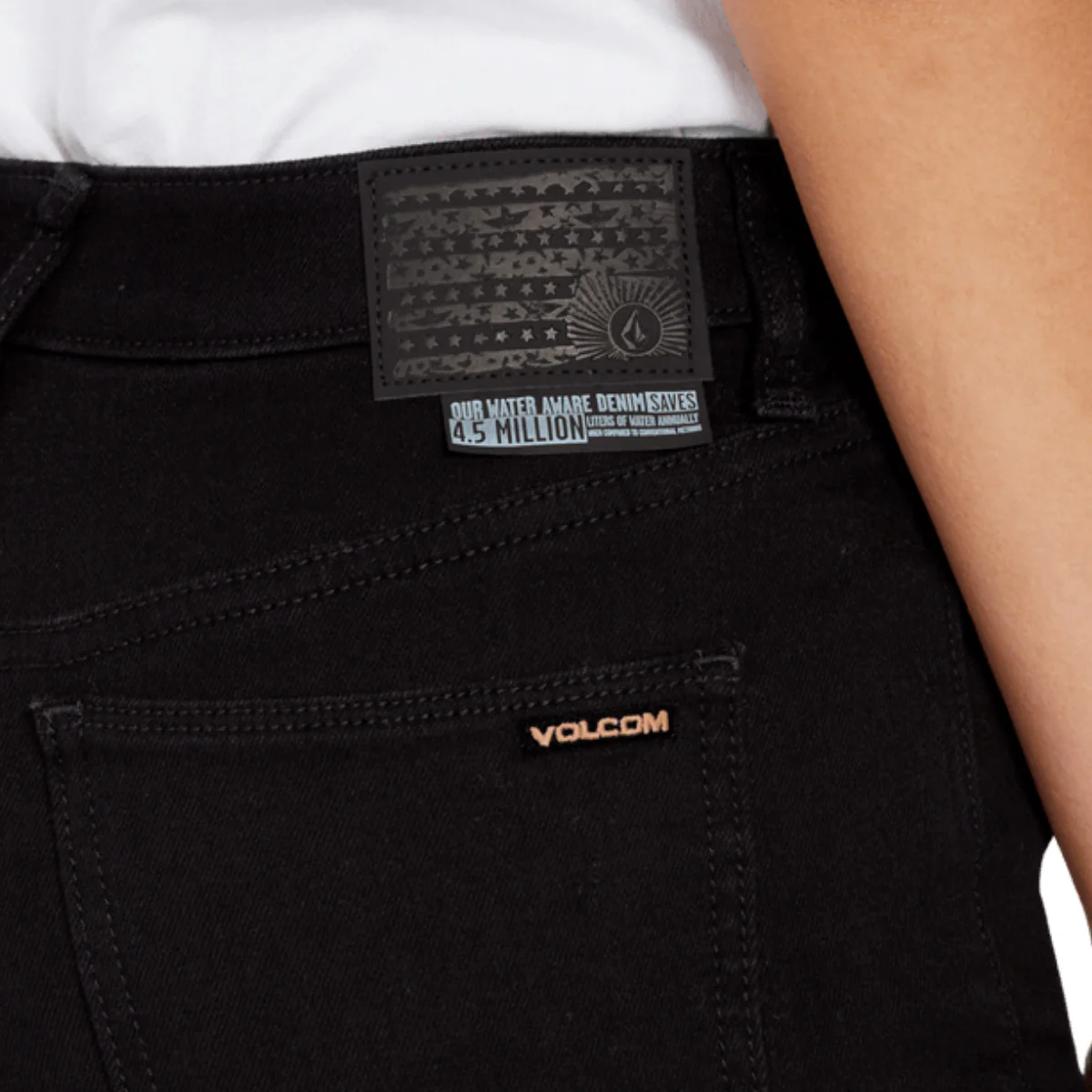 Volcom Vitabilly Slim Fit Jeans Vintage Black - Womens - Image 3