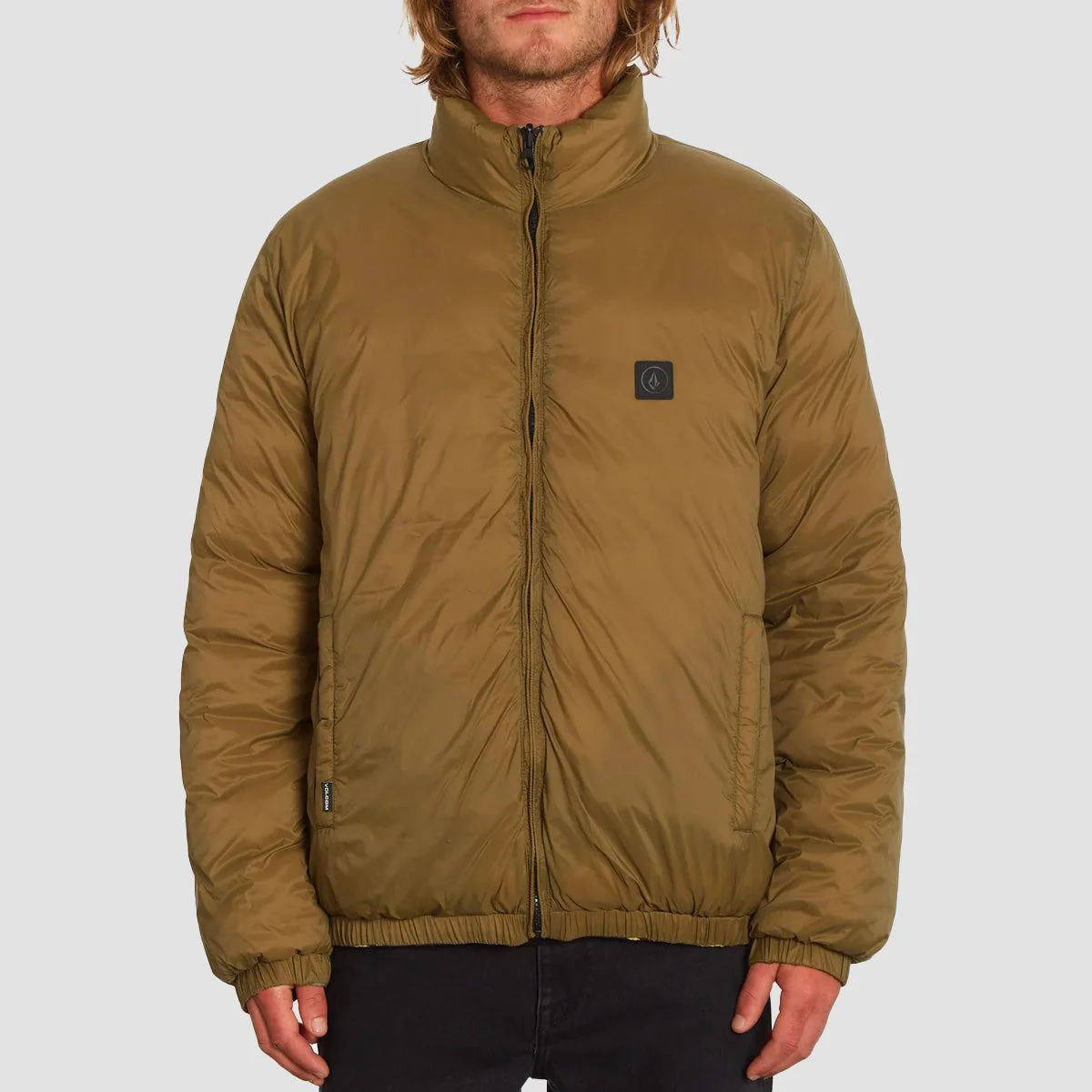 Volcom Walltzerd Earth Trippe Reversible Jacket Service Green - Image 3