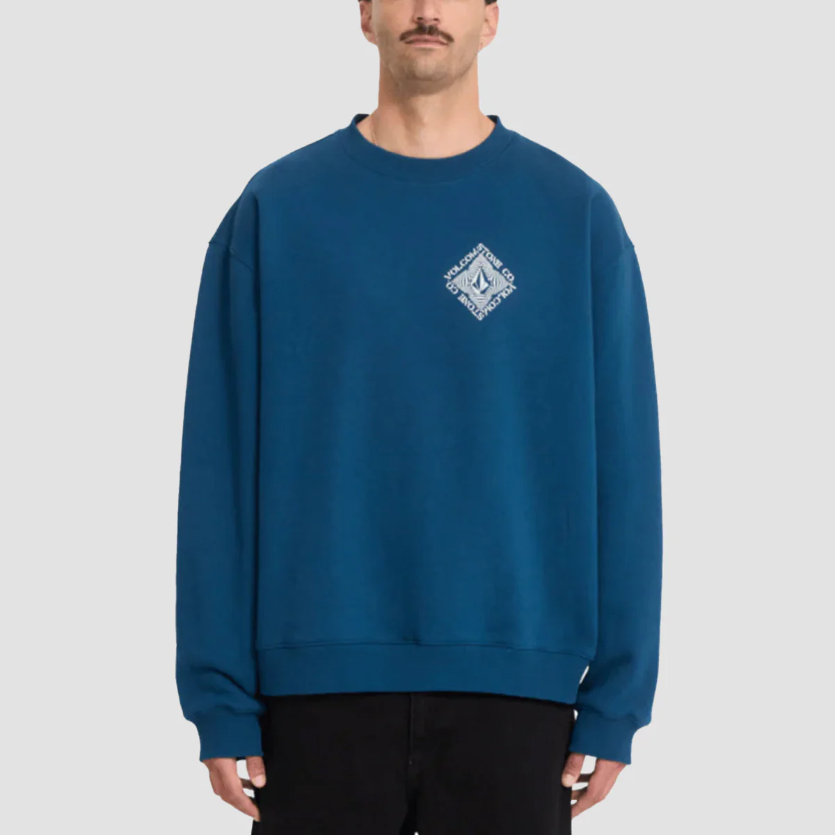 Volcom Watanite Crew Sweatshirt Cosmic Blue - Image 2