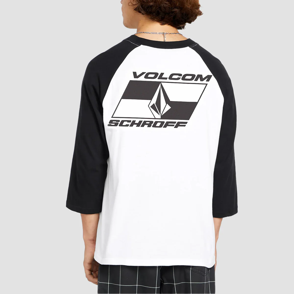 Volcom X Schroff 3/4 Raglan T-Shirt White - Image 2