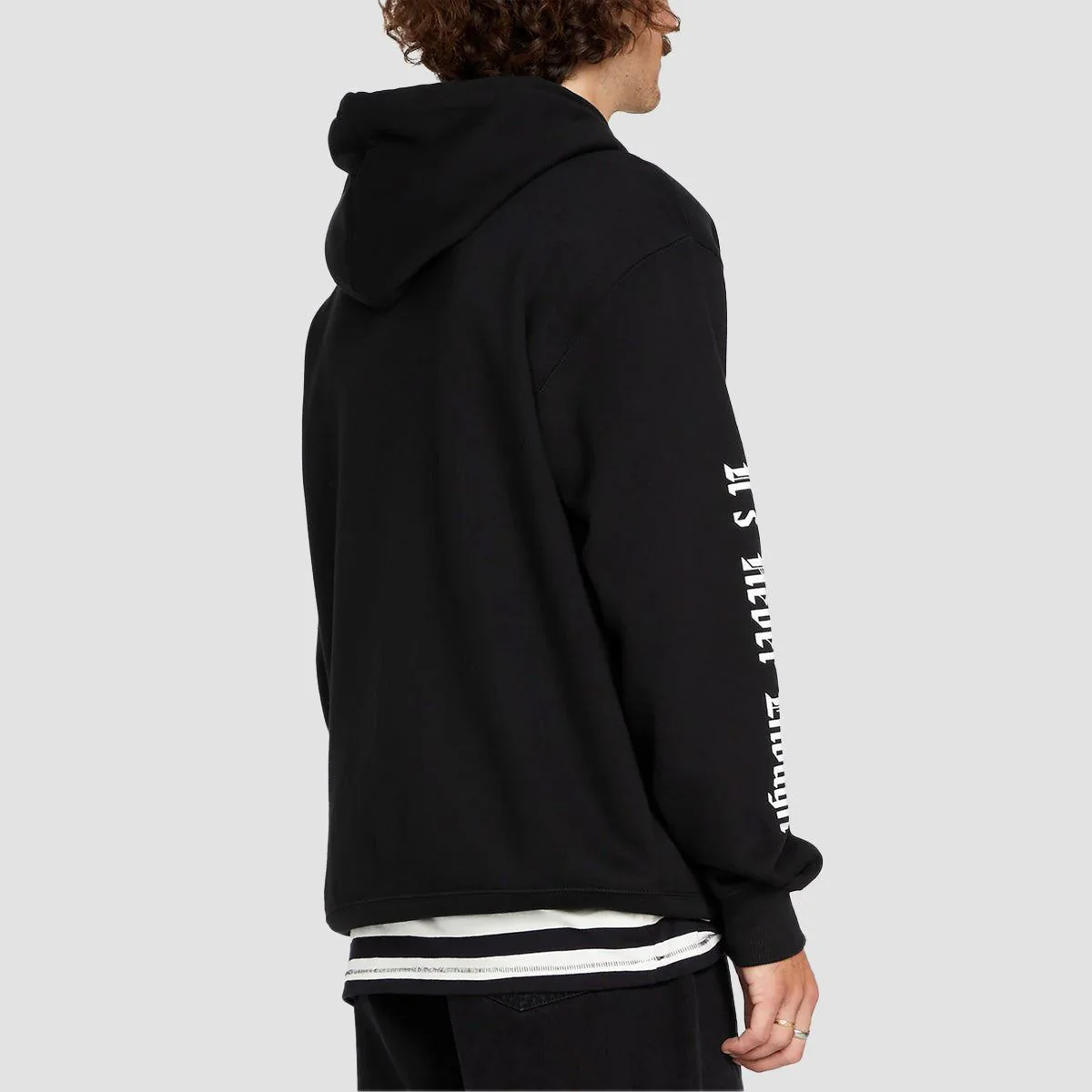 Volcom X Schroff Fleece Pullover Hoodie Black - Image 2