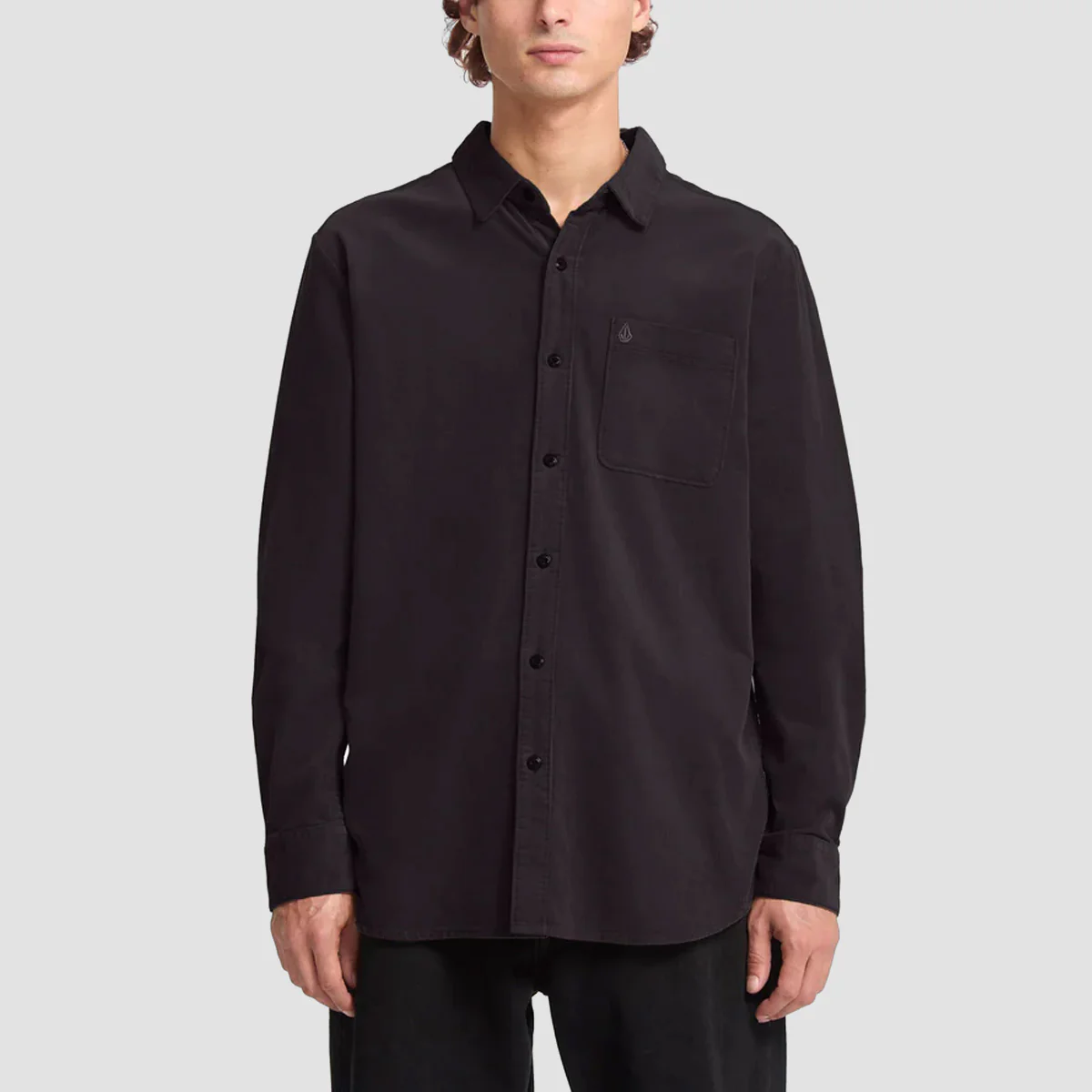 Volcom Zander Longsleeve Shirt Asphalt Black