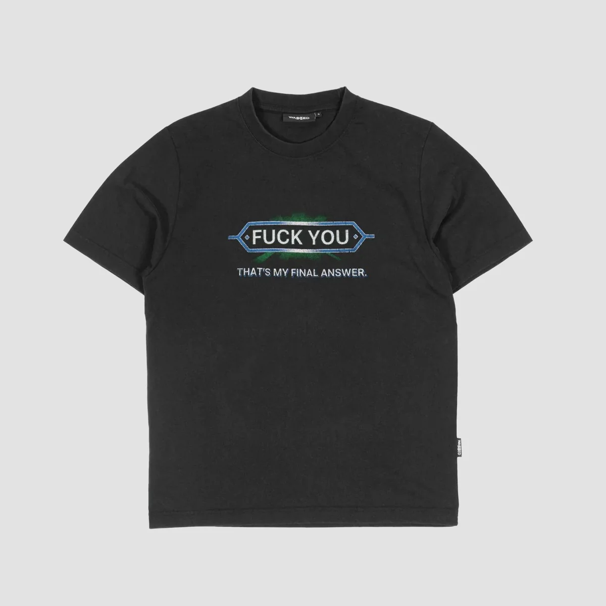 Wasted Paris Answer T-Shirt Faded Black - Image 2