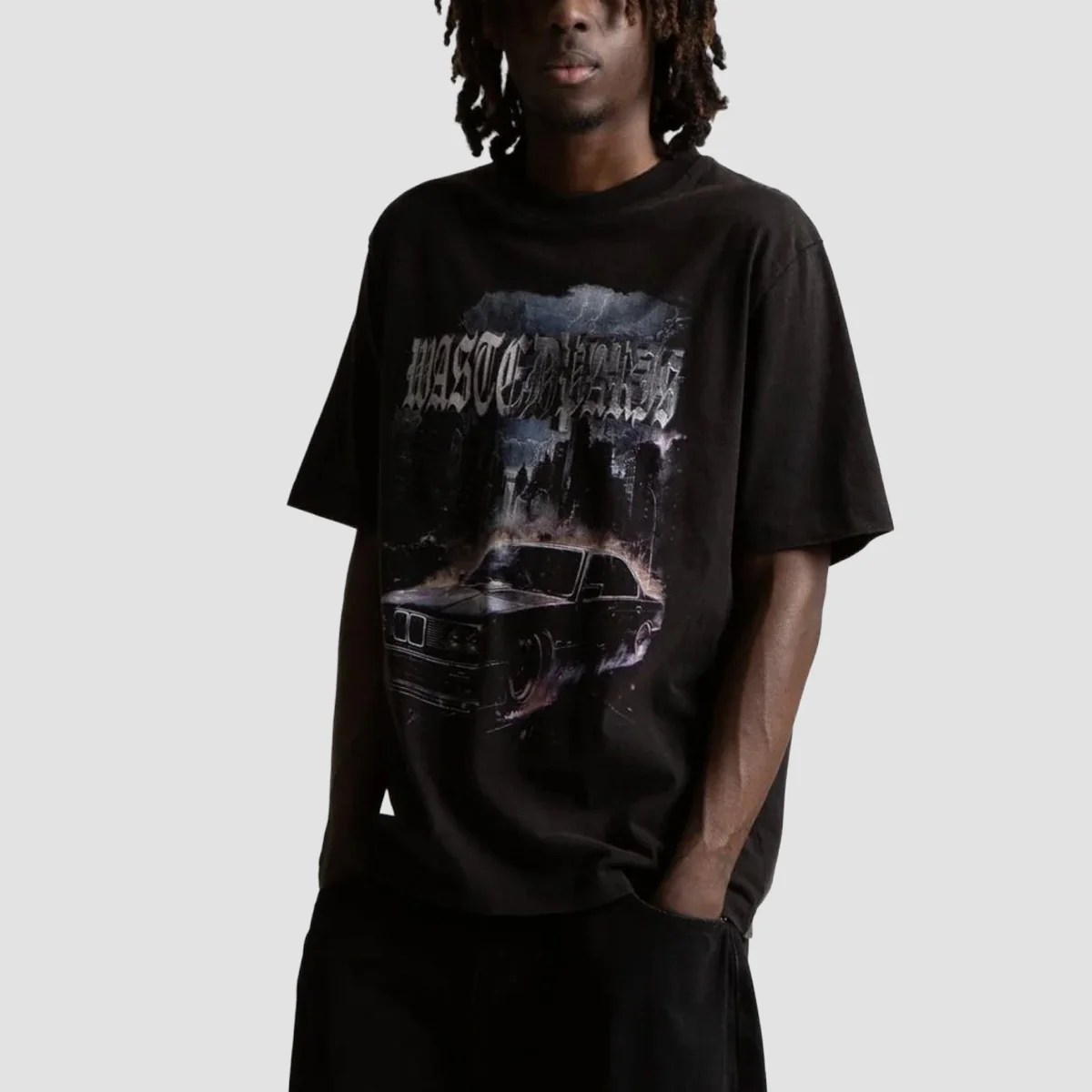 Wasted Paris Run T-Shirt Faded Black