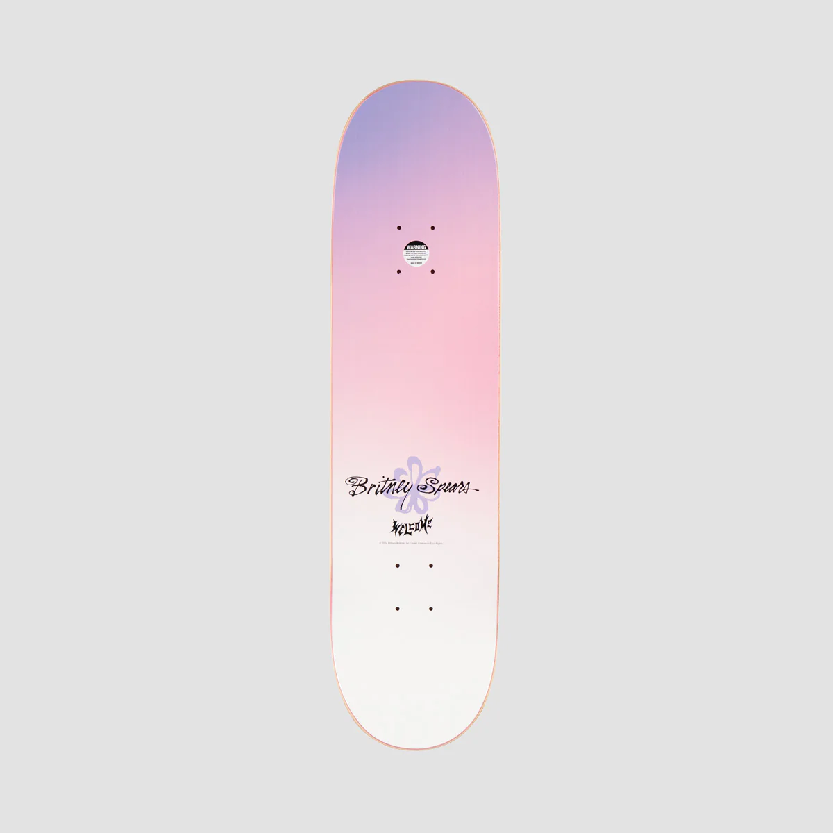 Welcome X Britney Sprears Believe Skateboard Deck Pearl Fade - 8.25" - Image 2