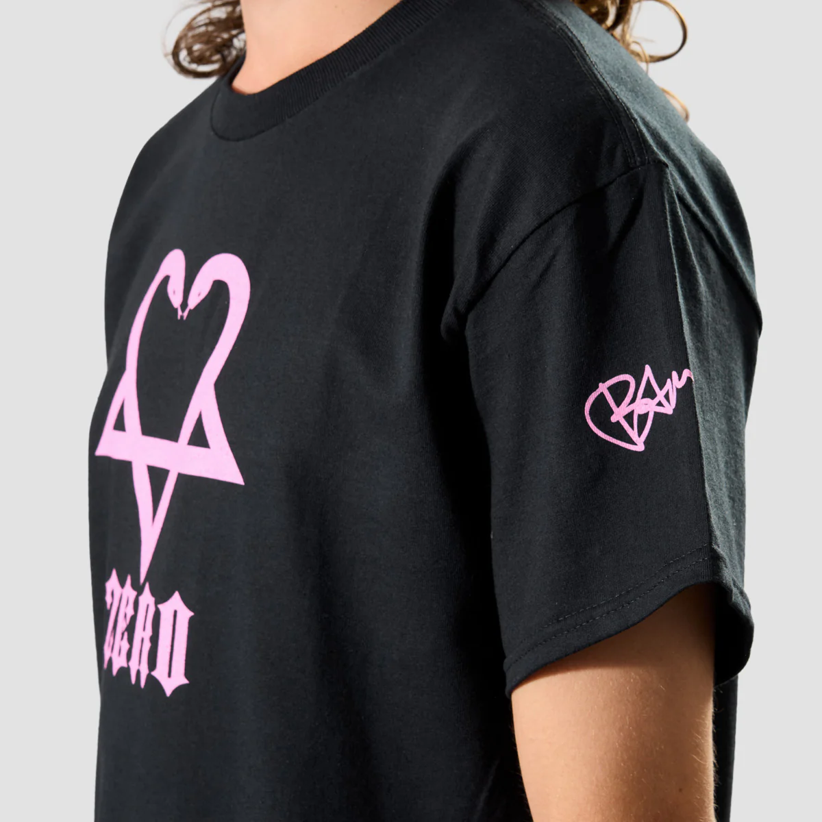 Zero Bam Snake-a-Gram T-Shirt Black/Pink - Image 2