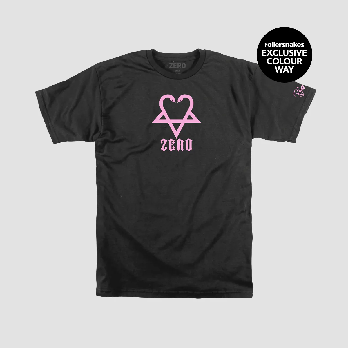 Zero Bam Snake-a-Gram T-Shirt Black/Pink - Image 3