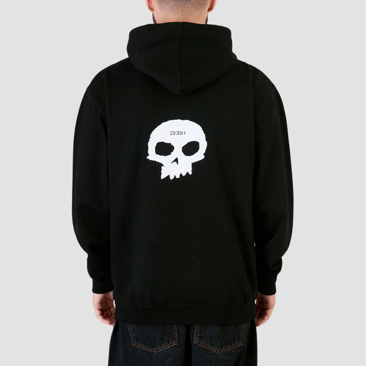 Zero Mid Skull Pullover Hoodie Black - Image 2
