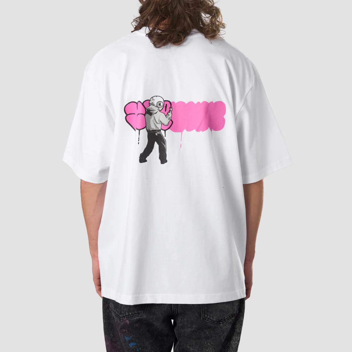 Zipcode Eye Out Oversized T-Shirt White - Image 2