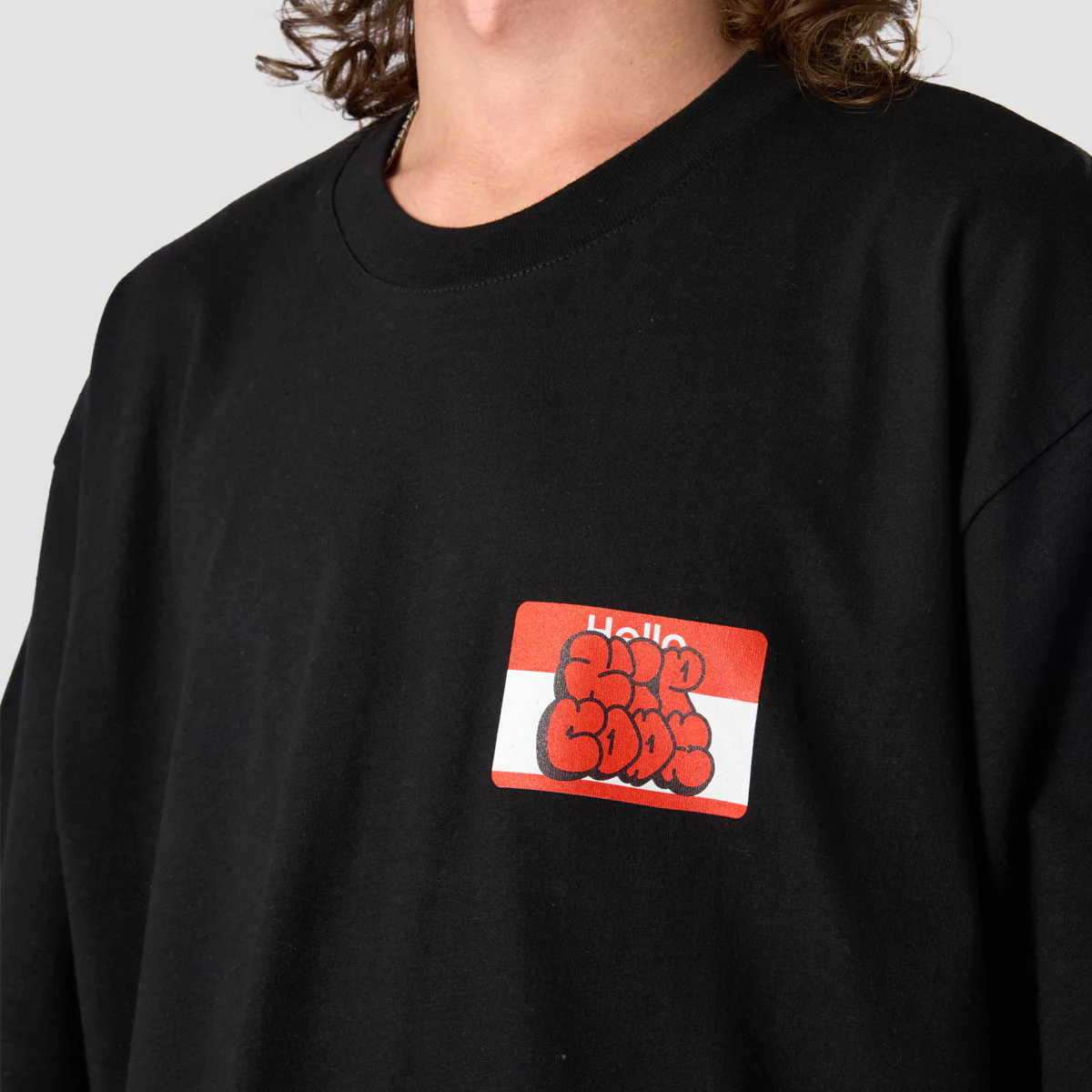 Zipcode Stop Watching Oversized T-Shirt Black - Image 3