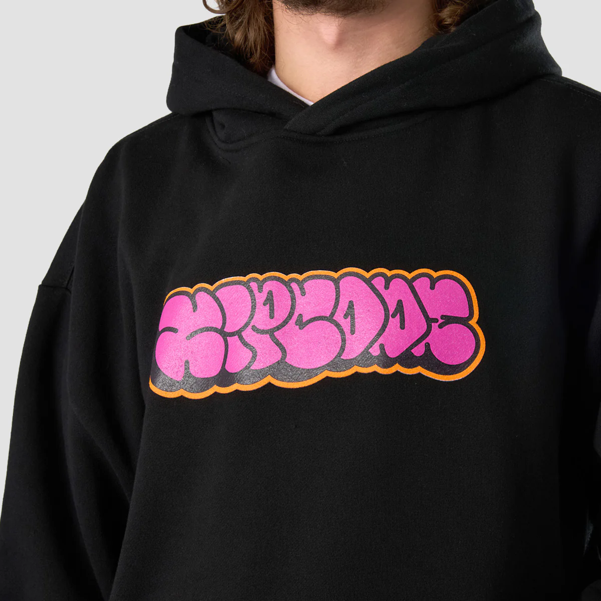 Zipcode Throw Up Pullover Hoodie Black - Image 3